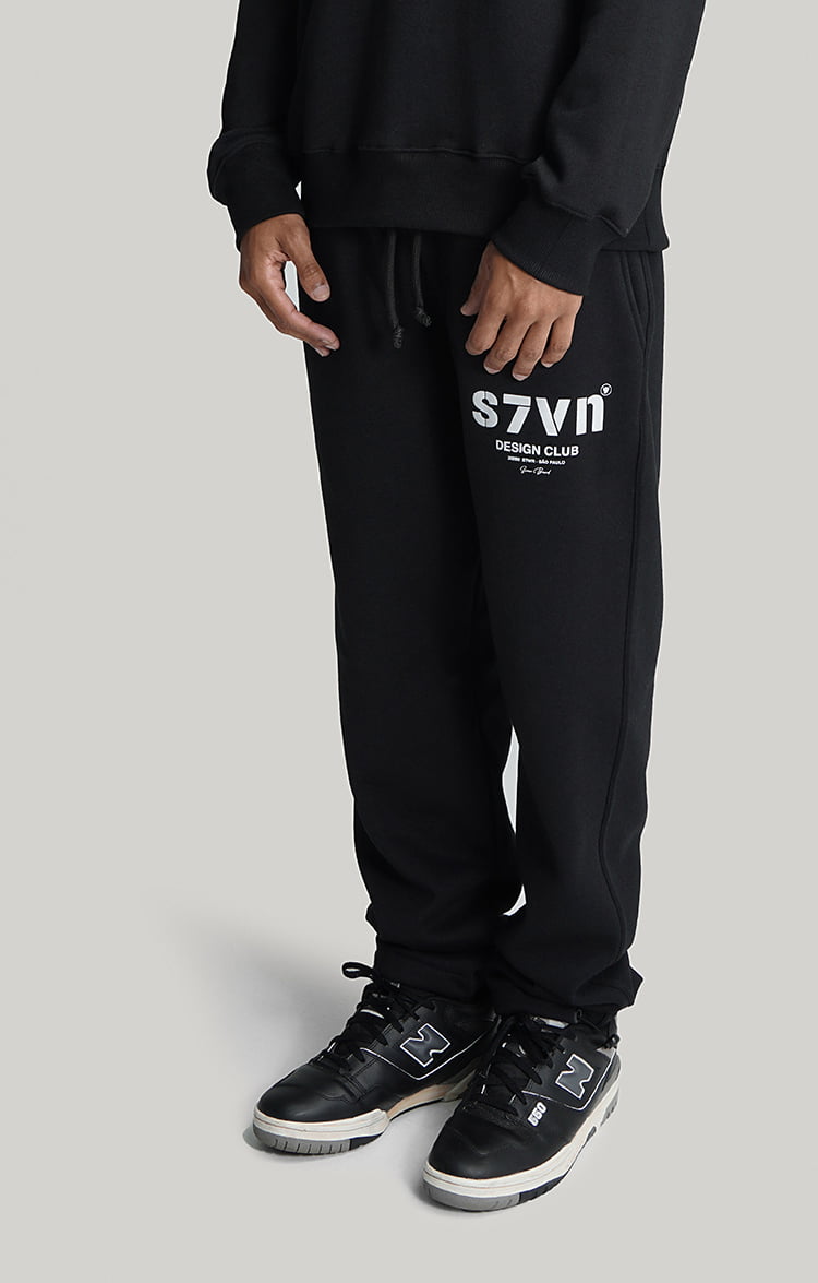 Calça Moletom S7VN Preta - SEVEN BRAND STORE