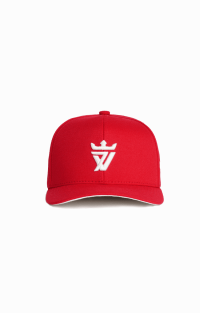 Boné logo vermelho branco