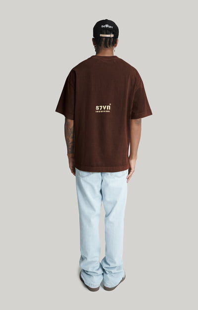 Camiseta S7VN Oversized marrom