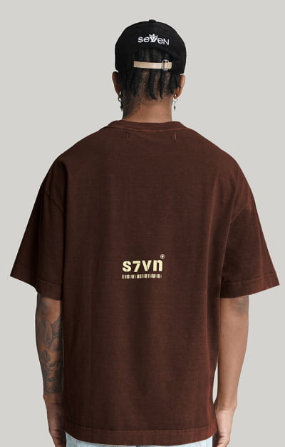 Camiseta S7VN Oversized marrom